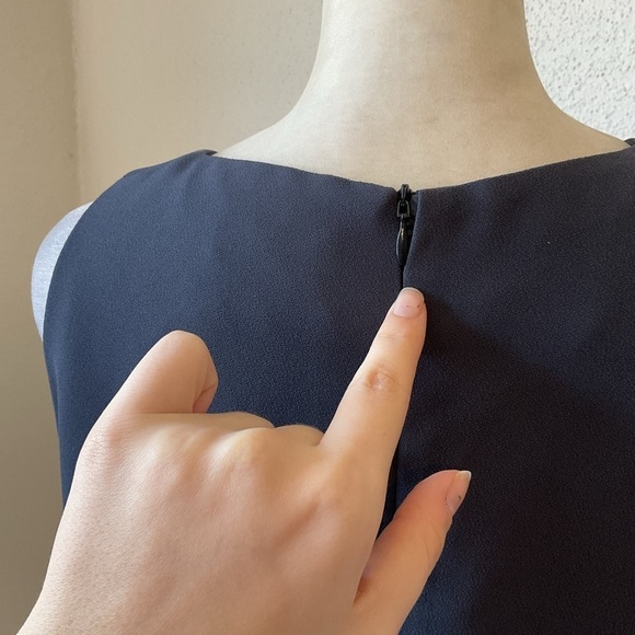 Peserico Grey Sleeveless Shift Dress with Pockets Size 46 - Picture 11 of 11